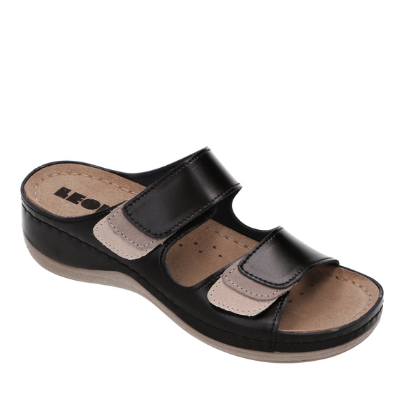 Klapki damskie casual profilaktyczne na rzepy