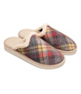 Kapcie damskie obuwie domowe w kratę