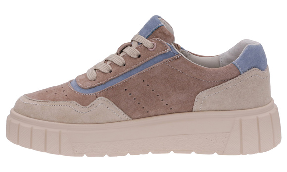 Obuwie damskie sneakersy na platformie z suwakiem
