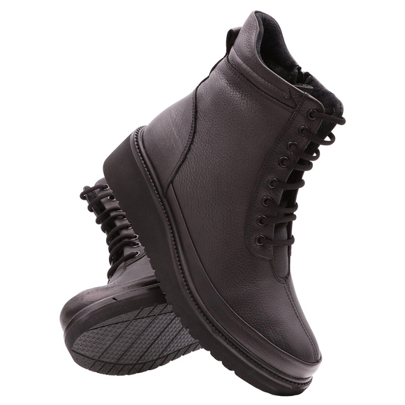 Trzewiki zimowe damskie sznurowane na suwak