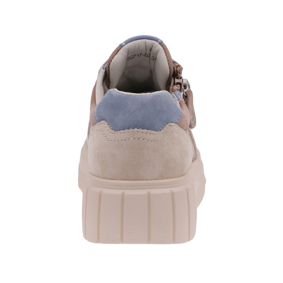 Obuwie damskie sneakersy na platformie z suwakiem