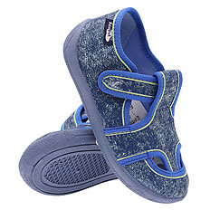 Kapcie dziecięce obuwie tekstylne na rzep