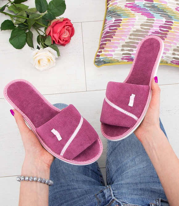 Kapcie damskie obuwie domowe odkryte palce FROTTE