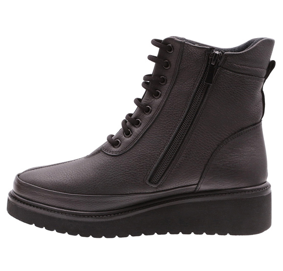 Trzewiki zimowe damskie sznurowane na suwak