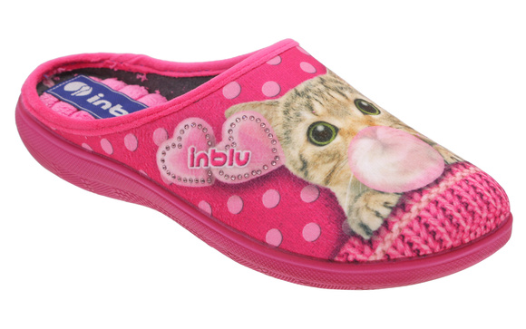 Kapcie damskie obuwie masujące domowe kotek