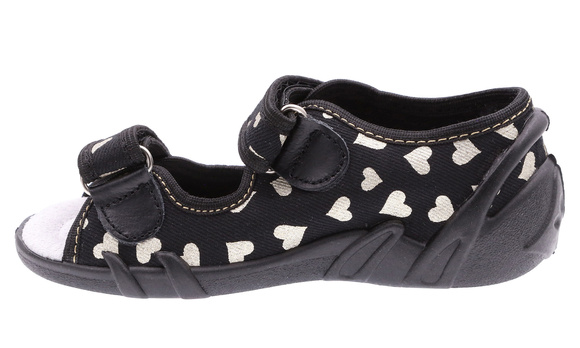 Kapcie dziecięce tekstylne sandałki na rzepy