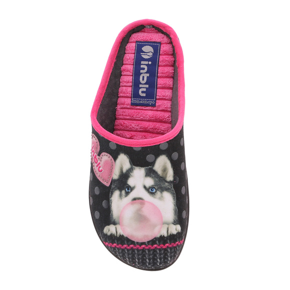Kapcie damskie obuwie masujące domowe piesek