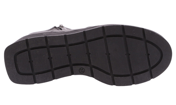 Trzewiki skórzane zimowe damskie botki na suwak