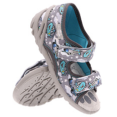 Kapcie dziecięce tekstylne sandałki na rzepy