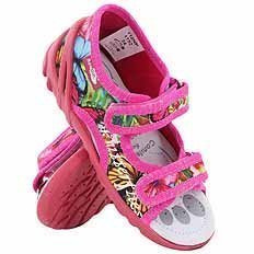 Kapcie dziecięce tekstylne sandałki na rzepy