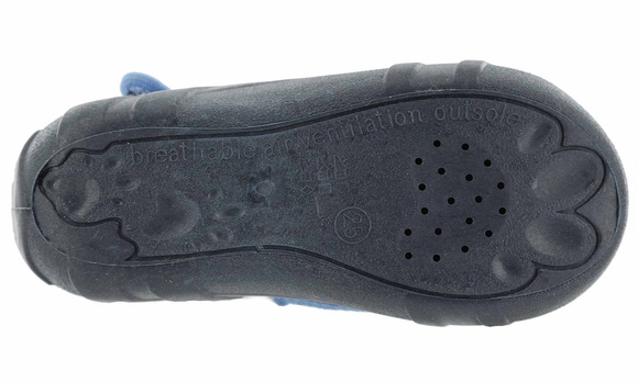 Kapcie dziecięce obuwie tekstylne na rzep