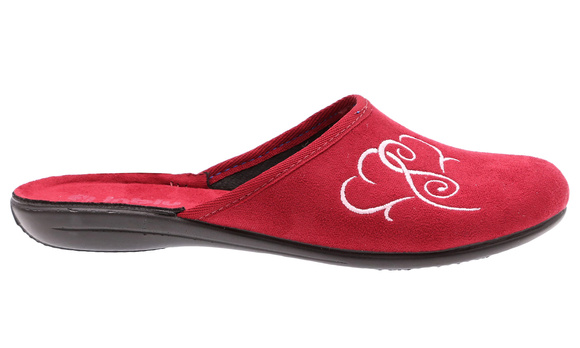 Obuwie domowe damskie niskie kapcie Haft