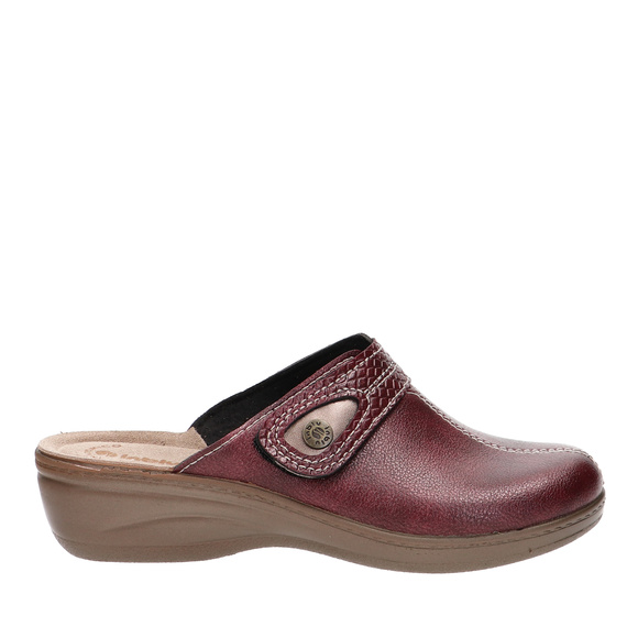 Obuwie domowe damskie wysokie klapki na rzep