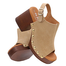 Sandały damskie wysokie klocek