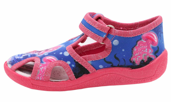 Kapcie dziecięce obuwie tekstylne na rzep