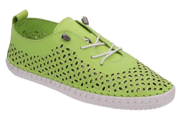 Obuwie damskie sportowe półbuty ażurowe skórzane Barefoot