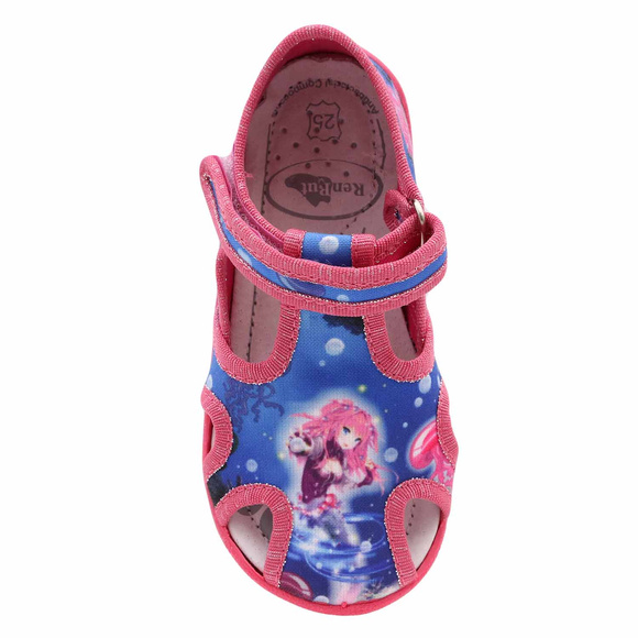 Kapcie dziecięce obuwie tekstylne na rzep