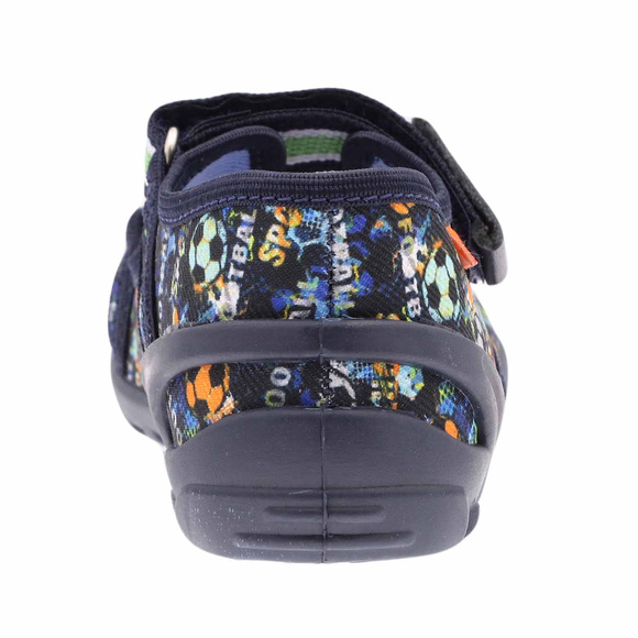 Kapcie dziecięce tekstylne sandałki na rzepy