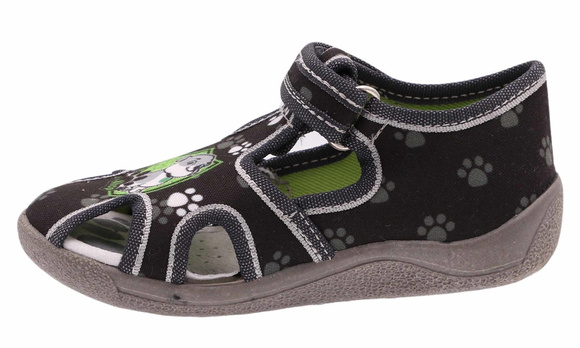 Kapcie dziecięce obuwie tekstylne na rzep