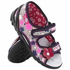 Kapcie dziecięce tekstylne sandałki na rzepy