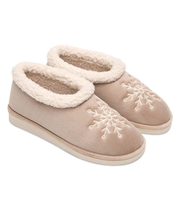 Kapcie damskie obuwie domowe ocieplane bambosze