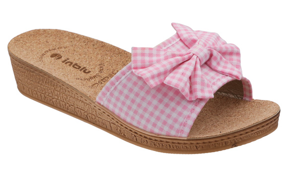 Kapcie damskie obuwie domowe na korku