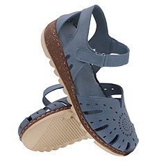 Sandały damskie profilaktyczne pełne na rzep