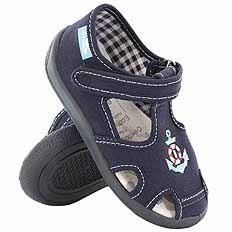 Kapcie dziecięce obuwie tekstylne na rzep