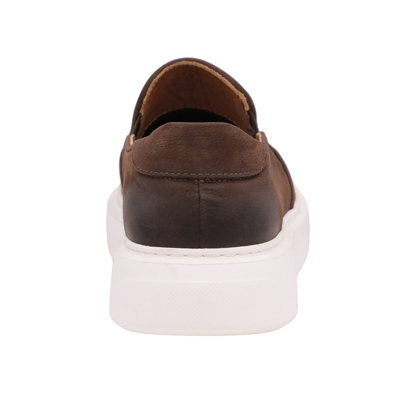 Obuwie męskie półbuty wsuwane z gumą