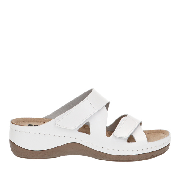 Klapki damskie casual profilaktyczne na rzepy