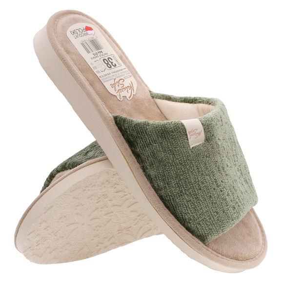 Kapcie damskie obuwie domowe odkryte palce