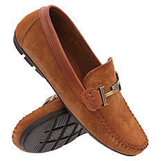 Obuwie męskie półbuty mokasyny skórzane