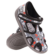 Kapcie dziecięce obuwie tekstylne na rzep