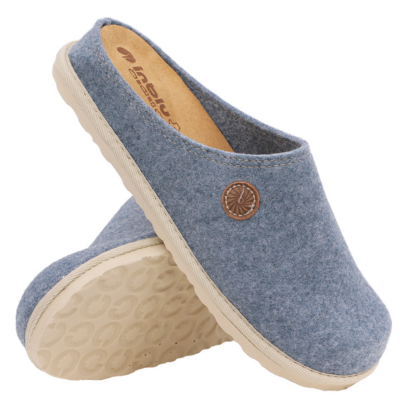 Kapcie damskie wygodne obuwie domowe Filc / wyjmowana wkładka