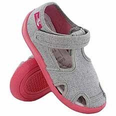 Kapcie dziecięce obuwie tekstylne na rzep