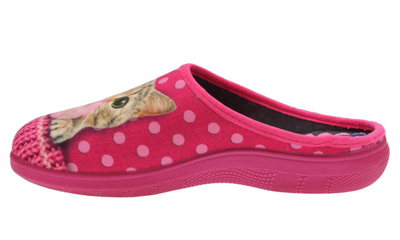 Kapcie damskie obuwie masujące domowe kotek