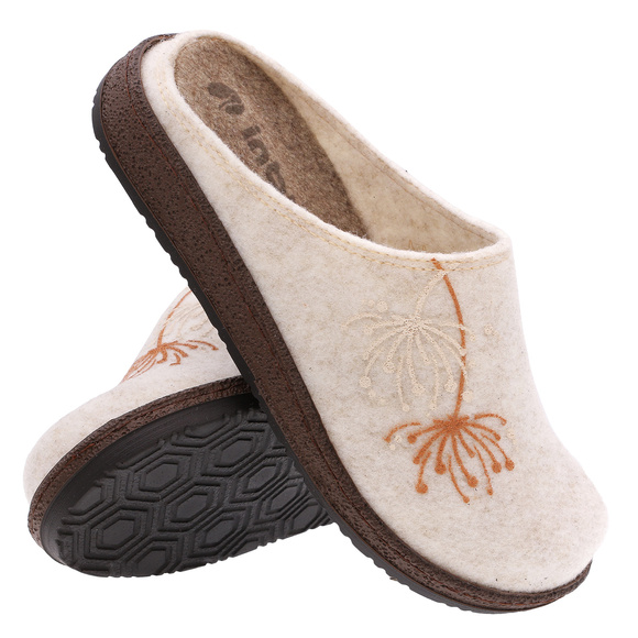 Kapcie damskie wygodne obuwie domowe Filc