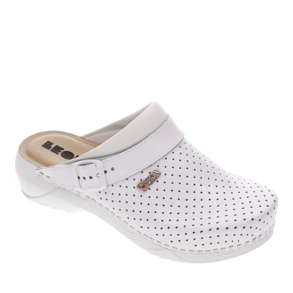 Klapki medyczne damskie wysokie profilaktyczne z paskiem