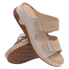 Klapki damskie profilaktyczne na rzepy wrażliwe stopy