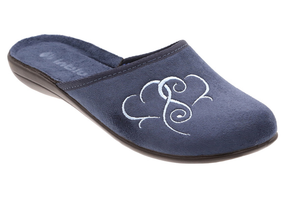 Obuwie domowe damskie niskie kapcie Haft