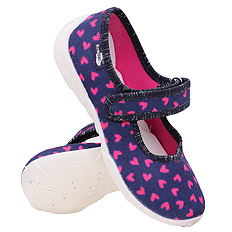 Kapcie dziecięce obuwie tekstylne na rzep