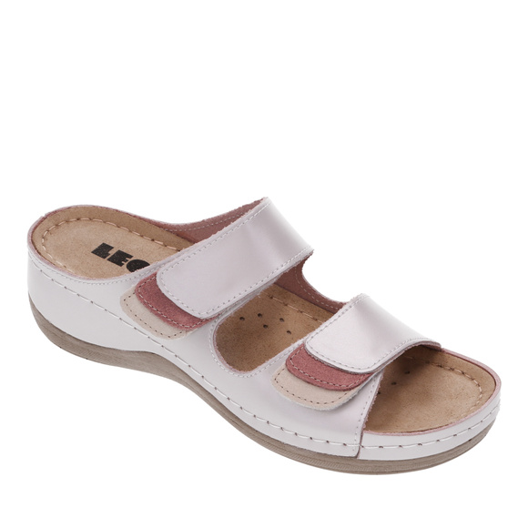 Klapki damskie casual profilaktyczne na rzepy