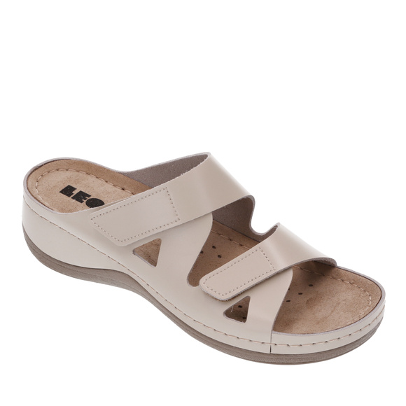 Klapki damskie casual profilaktyczne na rzepy