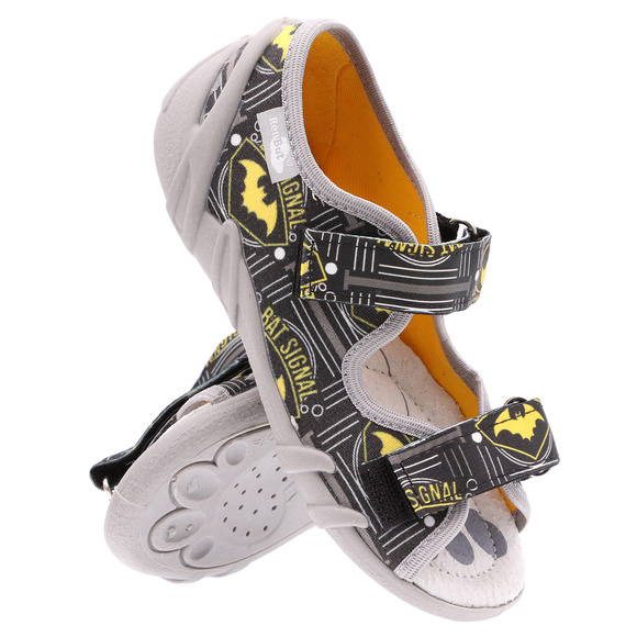 Kapcie dziecięce tekstylne sandałki na rzepy